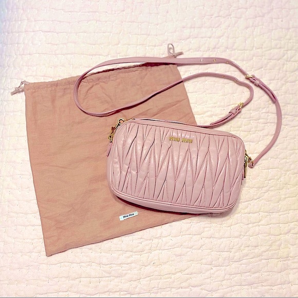 Miu Miu Handbags - Miu Miu Matelassé Leather Pouch